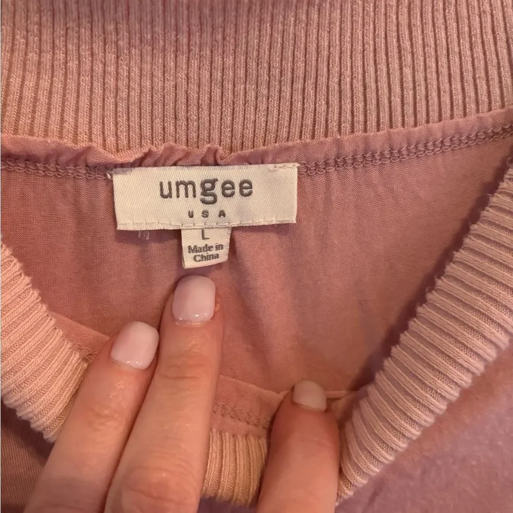 Anthropologie Umgee Soft Blush Long Sleeve Top